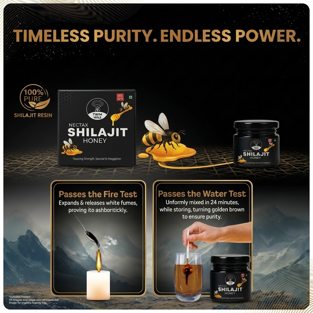 Pure Himalayan Necter Honey Shilajit Resin 20g  | Lab Tested | Natural Energy &amp; Stamina Booster | Ayurvedic Supplement